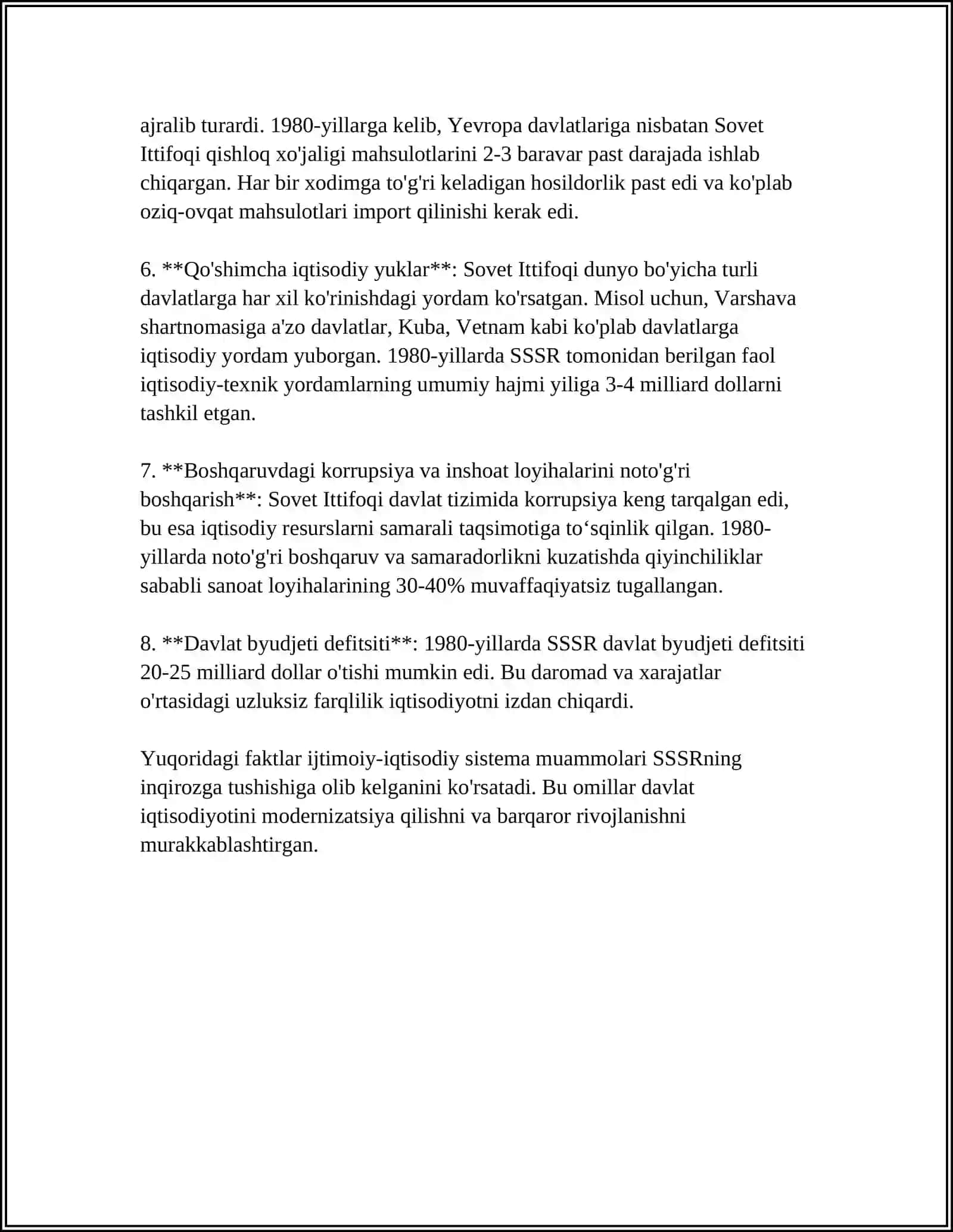 SSSR INQIROZI VA UNING SABABLARI? 4