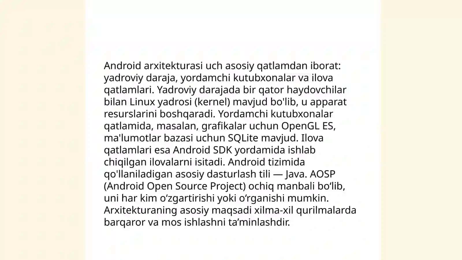 Android operatsion tizimi 4