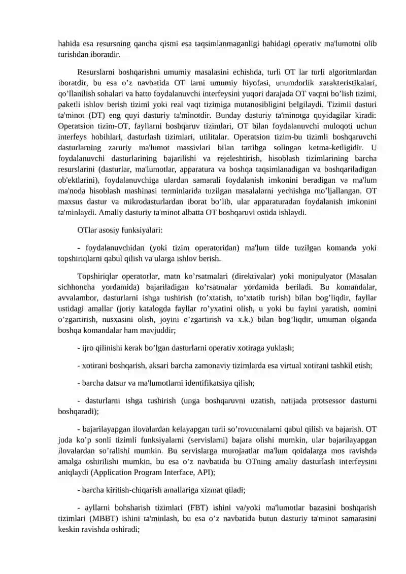 Zamonaviy kompyuterlarning dasturiy ta’minoti 4
