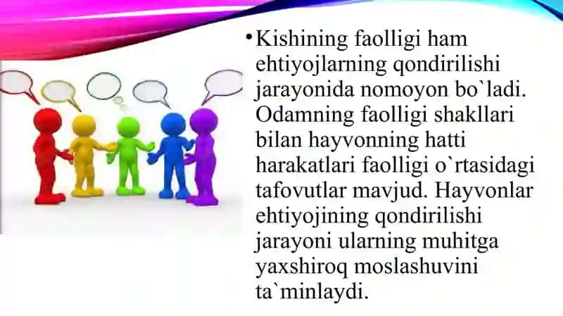 Faoliyatning o’zlashtirilishi va malakalarni egallash 4