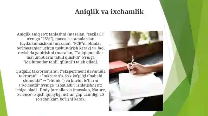 Ilmiy matn yaratishning asosiy tamoyillari 4