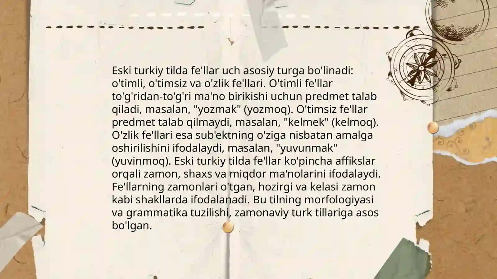 Eski turkiy tilda fe'l va uning shakllari 4