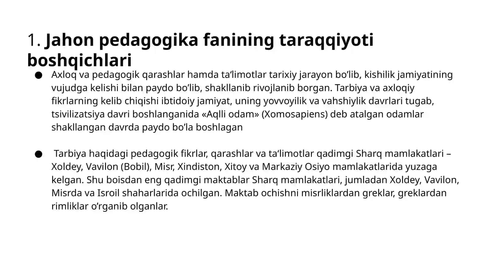 Jahon pedagogika fanining rivojlanish tarixi 4