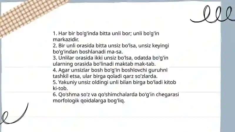 Bo'g'in ko'chirishni o'rganamiz 4