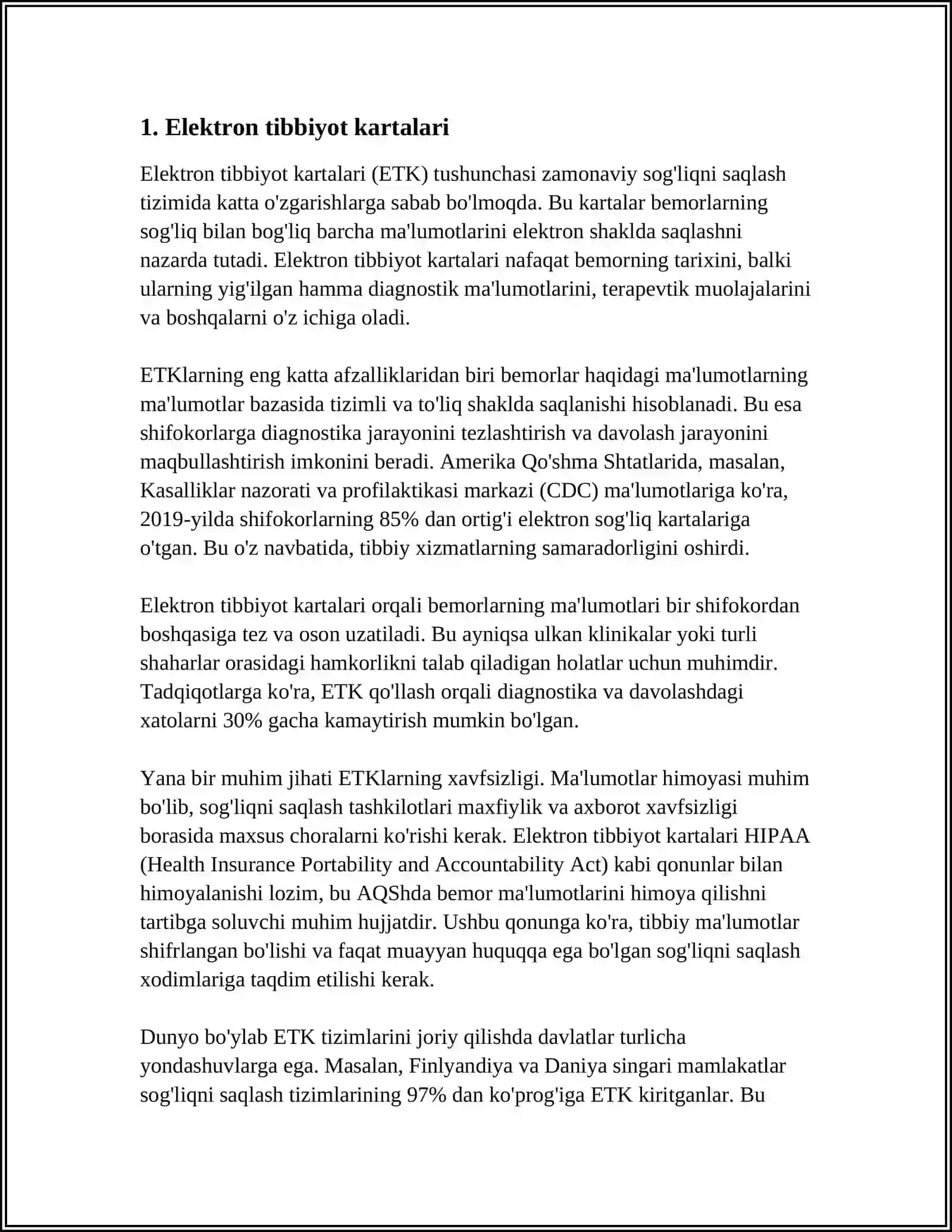 Elektron tibbiyot kartalari 4