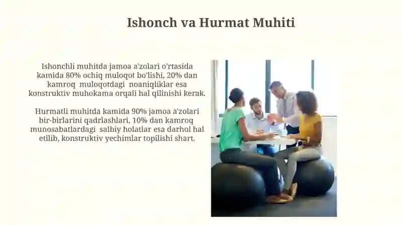 Sogʻlom Jamoa Muhiti Yaratuvchi Omillar 4