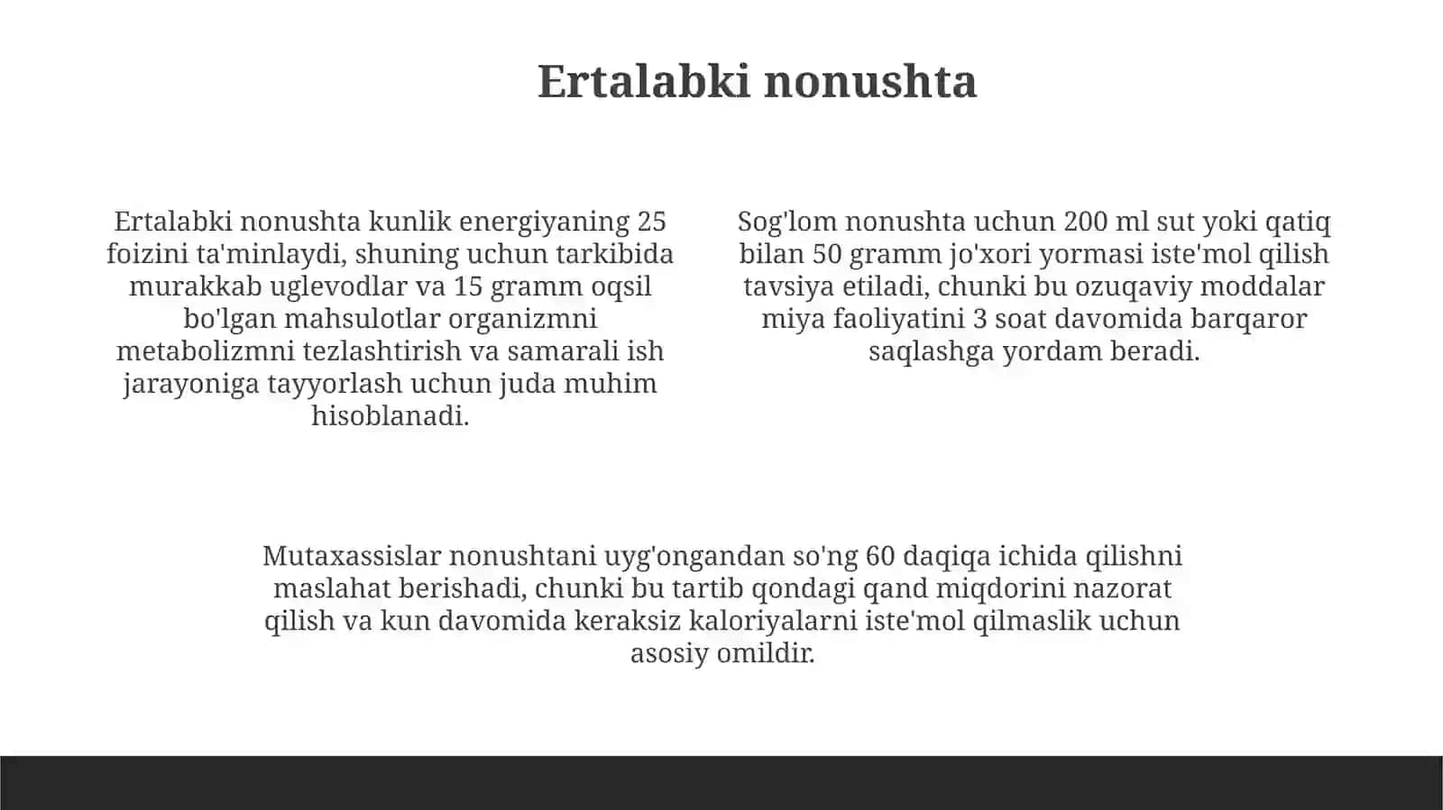 Tonggi tartib va nonushta 4