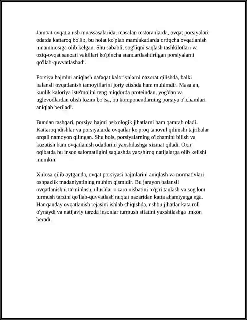GASTRONOMIYA OʻLCHAMLARI VA NAZARIYASI 4