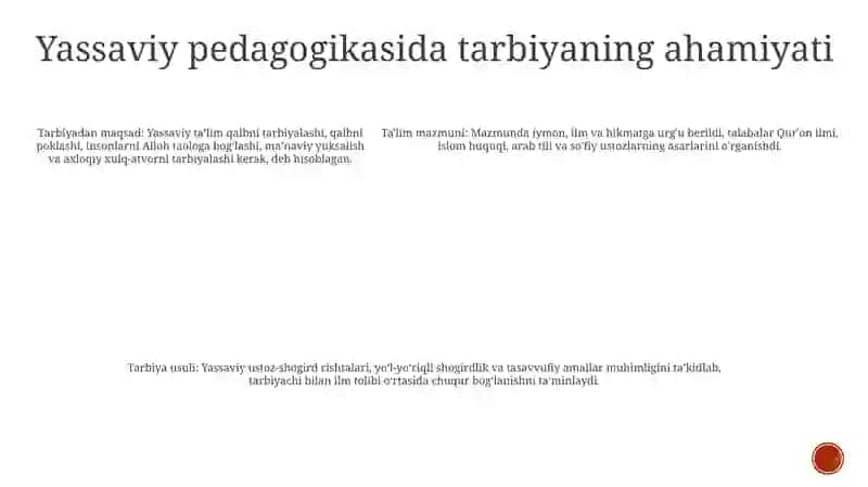 Ahmad Yassaviyning Pedagogik Qarashlari 4