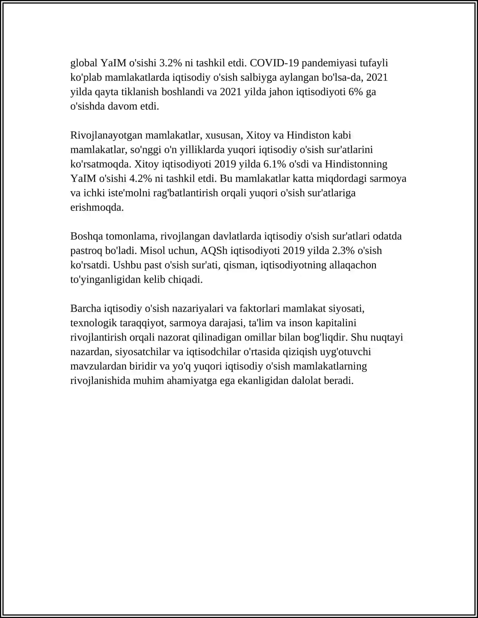 IQTISODIY O‘SISH BOSQICHLARI 4