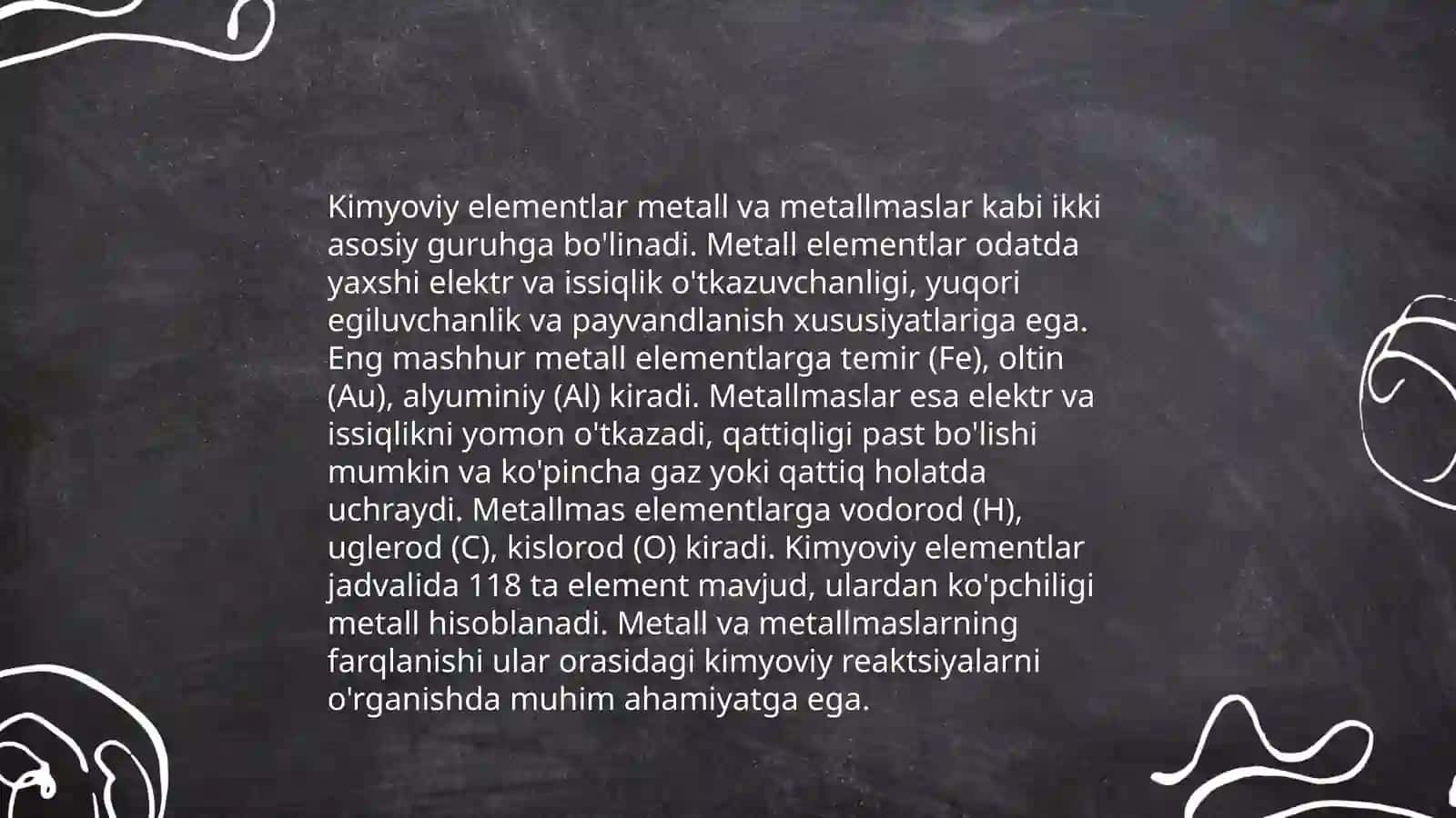 Kimyoviy elementlar klasifikatsiyasi 4