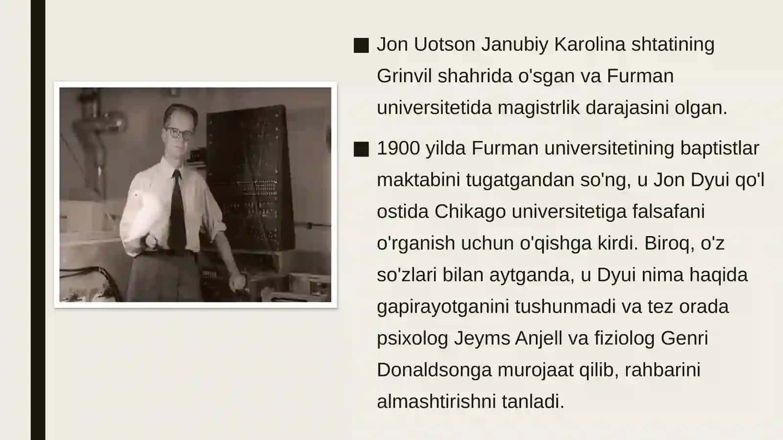 D.J Uotsonning bexevioristik nazariyasi. Operant oʻrganish 4