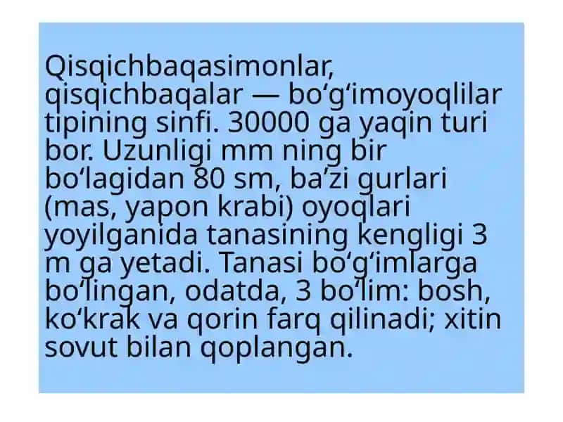 Qisqich baqasimonlar 4