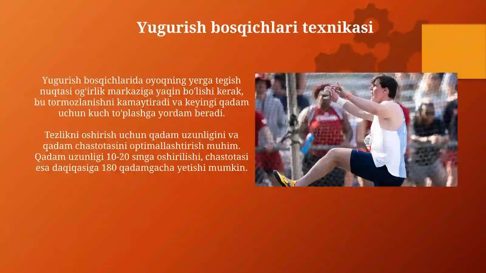 Yengilatletika: Uloqtirishturlari texnikasini oʻrgatish 4