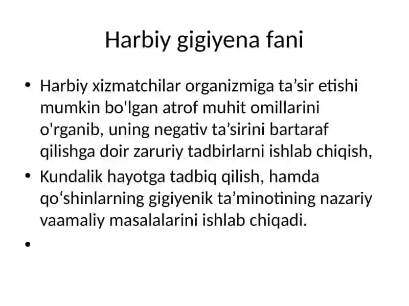 Harbiy gigiyena fani 4