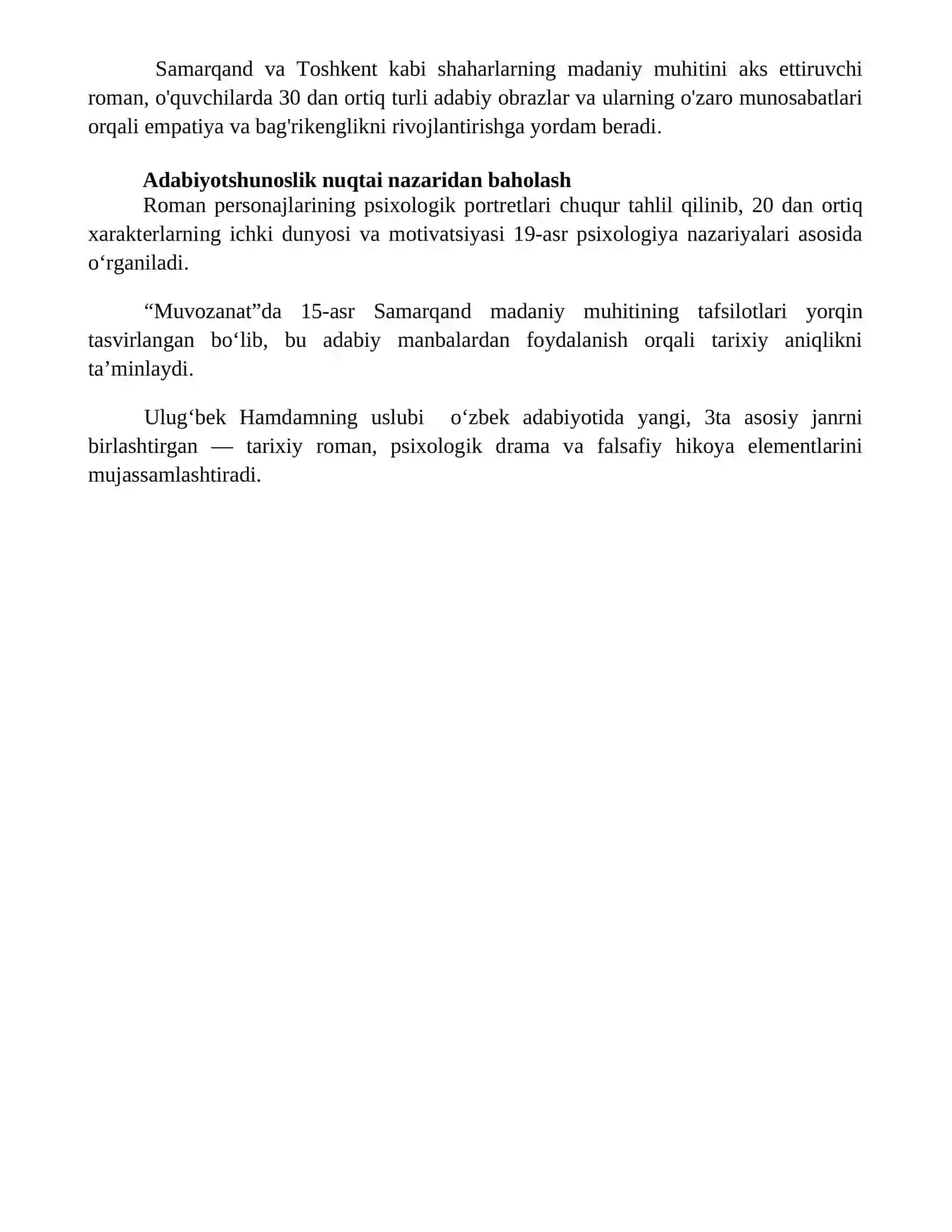 Ulugʻbek Hamdamning "Muvozanat" romani 4