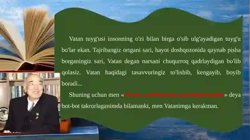 O'LSAM, AYRILMASMAN QUCHOQLARINGDAN - OZOD SHARAFIDDINOV 4