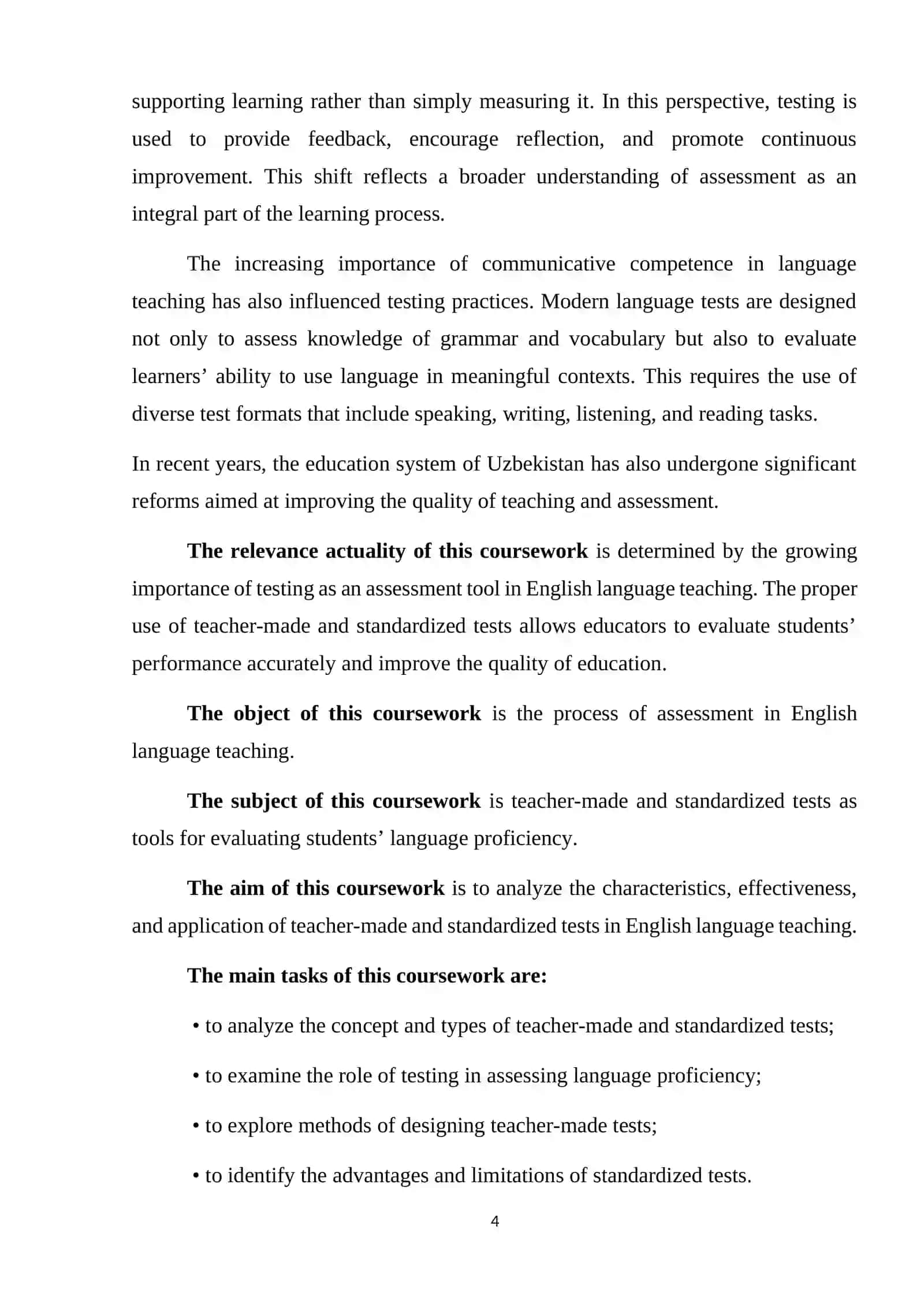 TEACHER-MADE AND STANDARDIZED TESTS AS AN ASSESSMENT TOOL 4