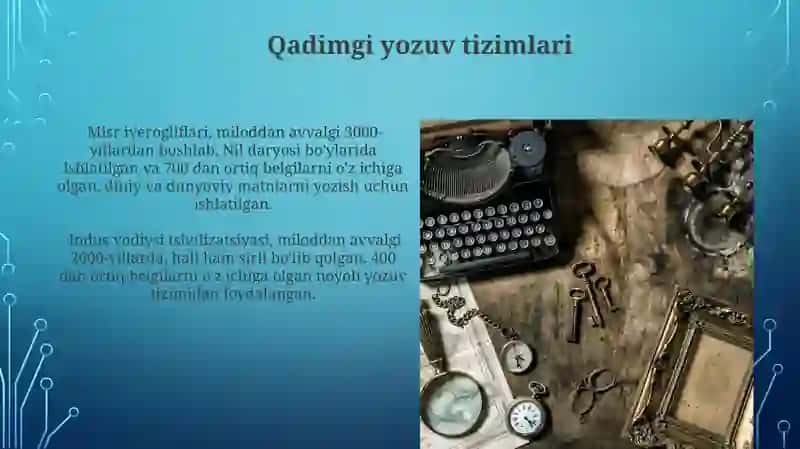 Yozuvlar tarixi manbalar bilan ishlash 4
