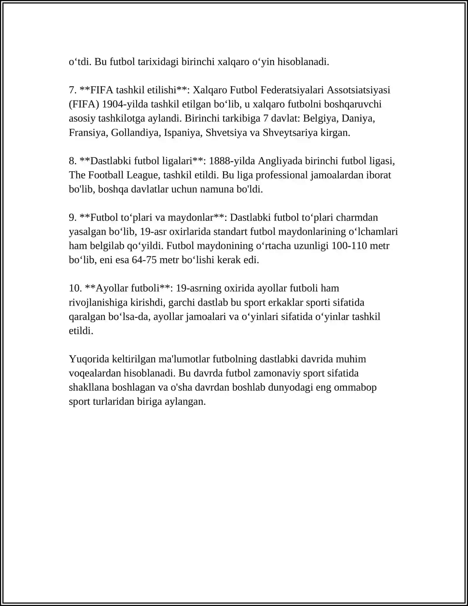 FUTBOLNI RIVOJLANISH TARIXI 4