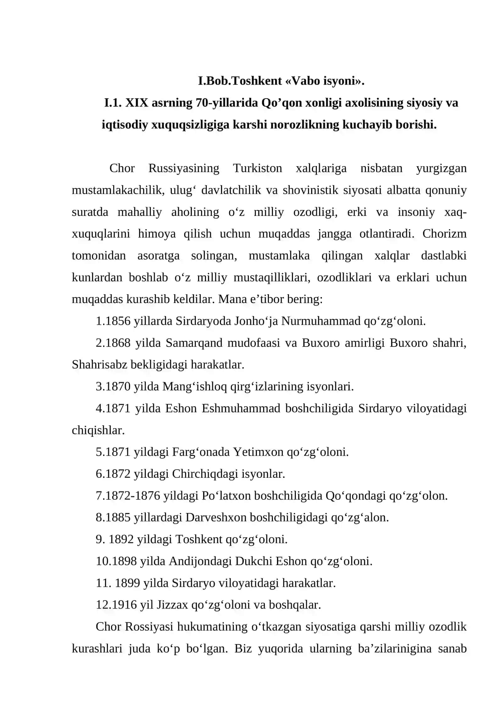Toshkent «Vabo isyoni» 4
