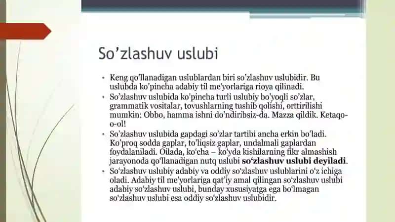Nutq uslublari haqida umumiy ma'lumot 4