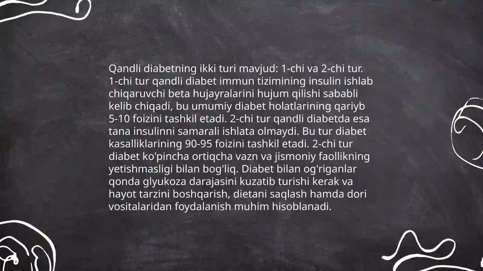 Qandli diabed va ochlikda ketanuriya va ketonemiya 4