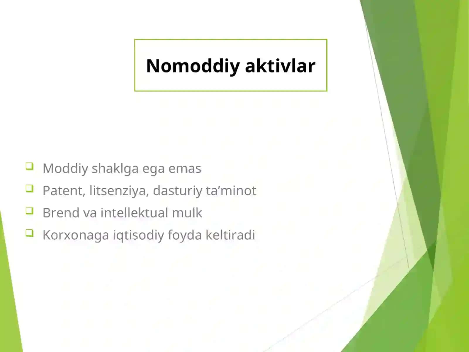 Asosiy vositalar va nomoddiyaktivlar hisobi 4