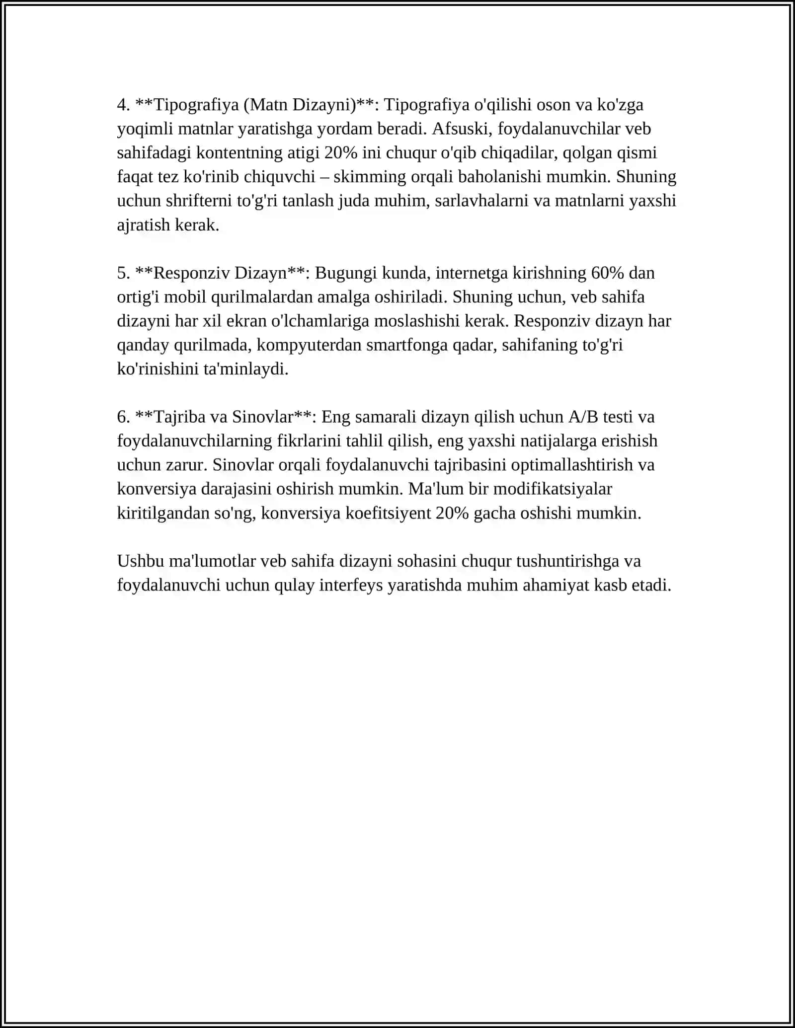 WEB SAHIFA YARATISH. HTML FAYLLAR YARATISH. TARMOQ TOPOLOGIYASI. LOKAL TARMOQ ORQALI AXBOROTLAR ALMASHISH 4