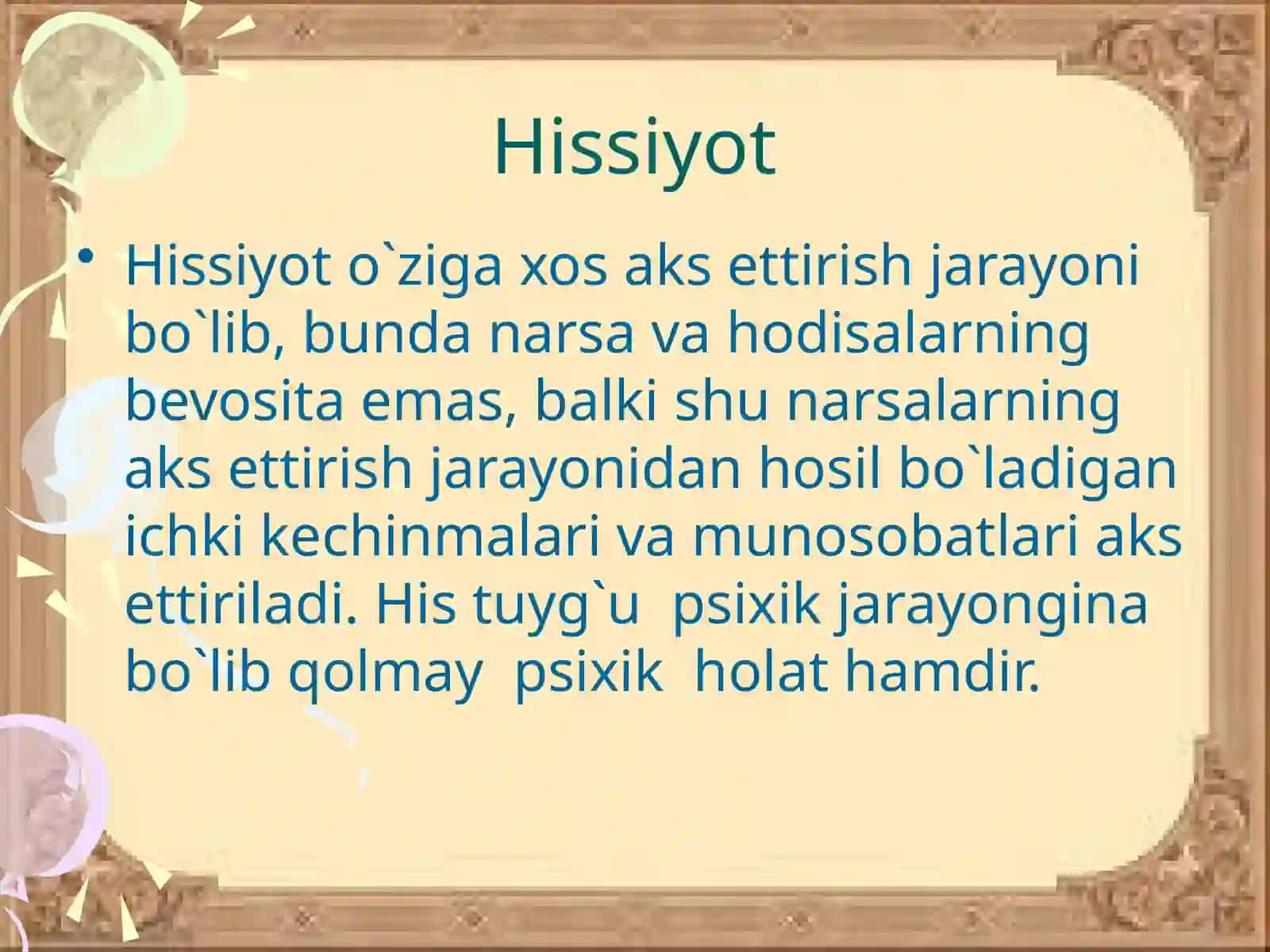Emotsiyalar va vaziyatlardagi o'rni 4