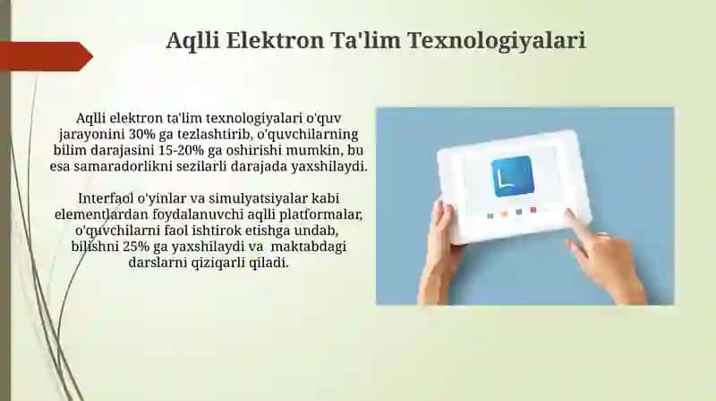 Smart-elektron o'quv texnologiyalari 4