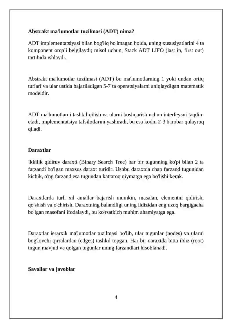 Malumotlarning abstrakt tuzilmasi 4