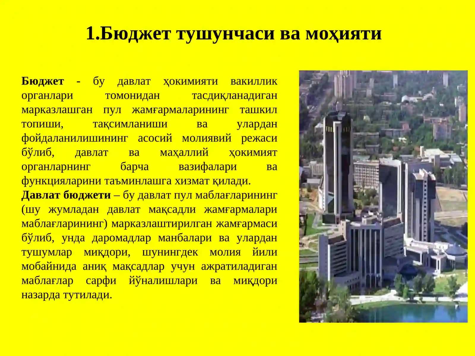 Бюджет тушунчаси ва моҳияти 4