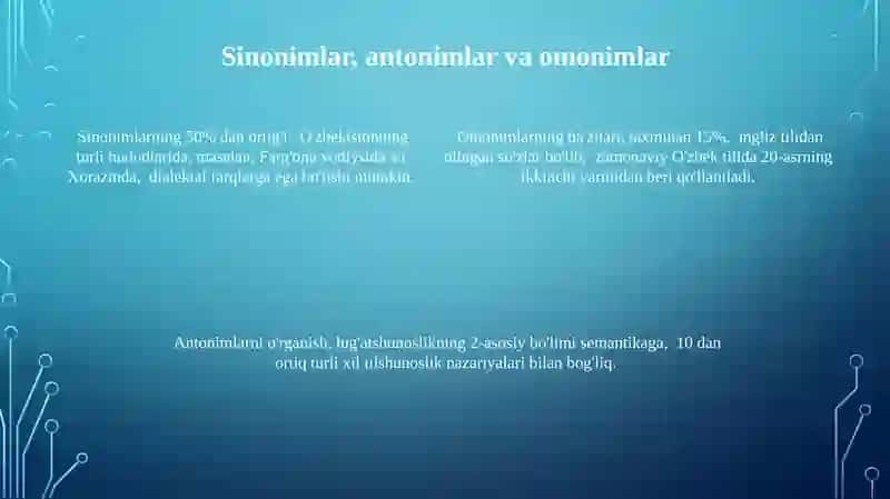 Leksikologiya va uning bo‘limlari 4