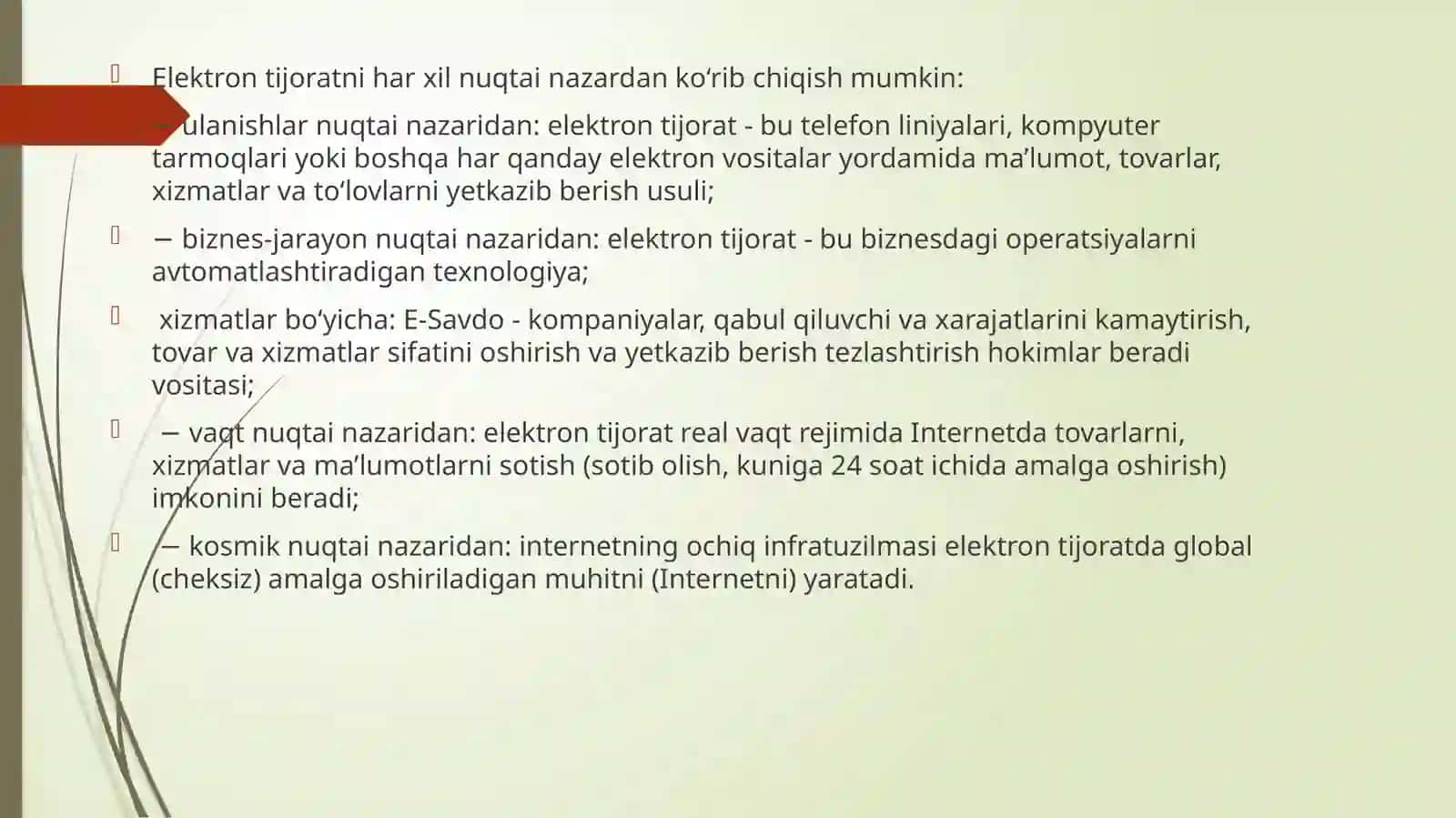 Elekrton savdoni rivoilantirish xususiyatlar 4
