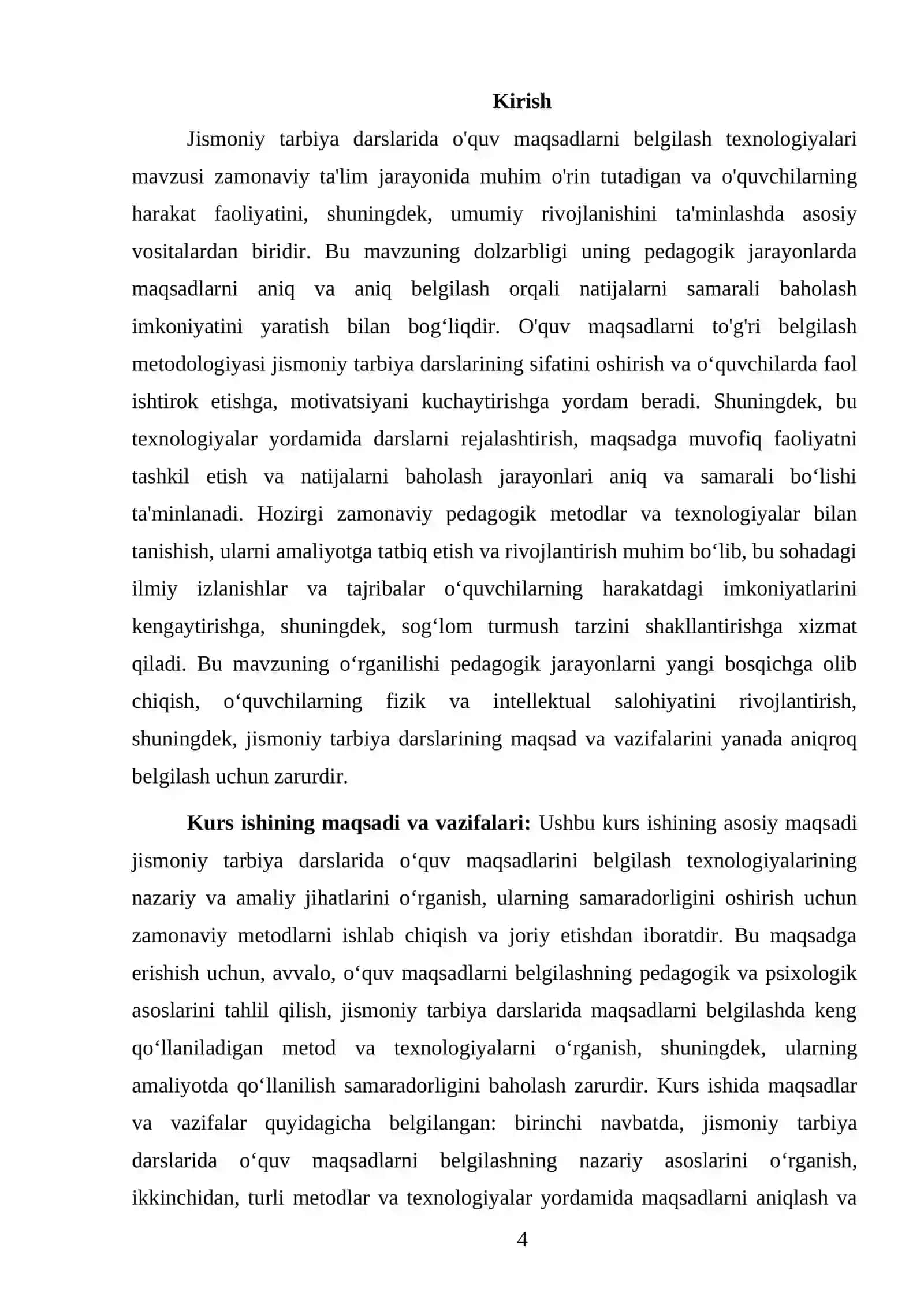 Jismoniy tarbiya darslarida o'quv maqsadlarni belgilash texnologiyalari 4