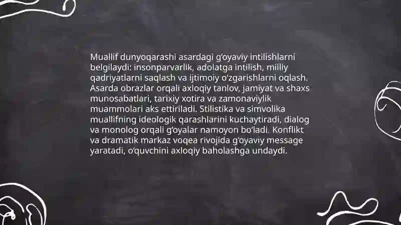 Tanlangan Badiiy Asarlar Tahlili 4