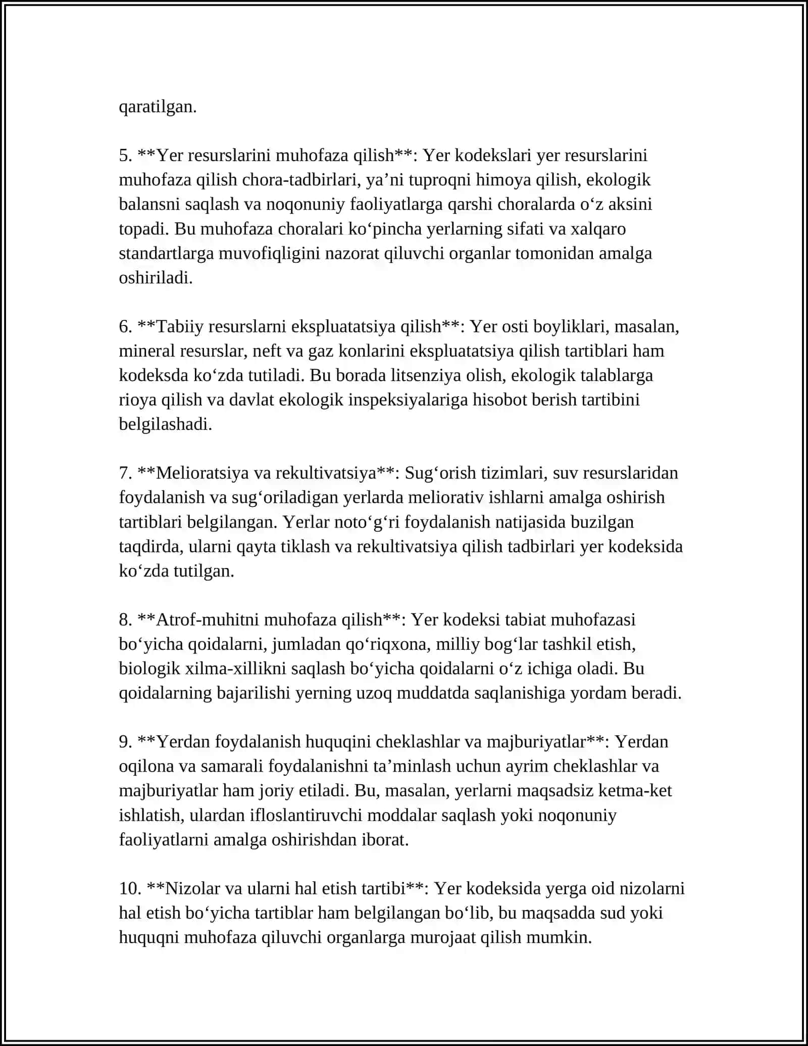 O‘ZBEKISTON RESPUBLIKASI OLIY TA’LIM FAN VA INNOVATSIYA VAZIRLIGI TOSHKENT DAVLAT AGRAR UNIVERSITETI MUSTAQIL ISH 4