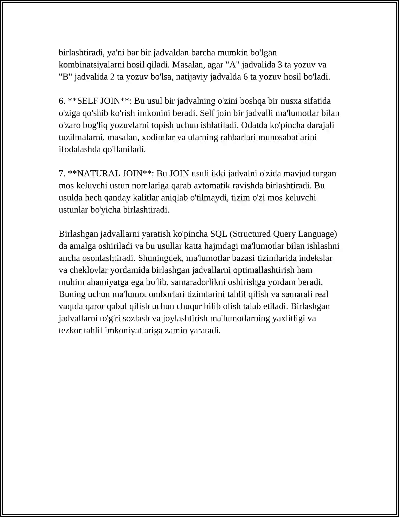 BIRLASHGAN JADVALLAR 4