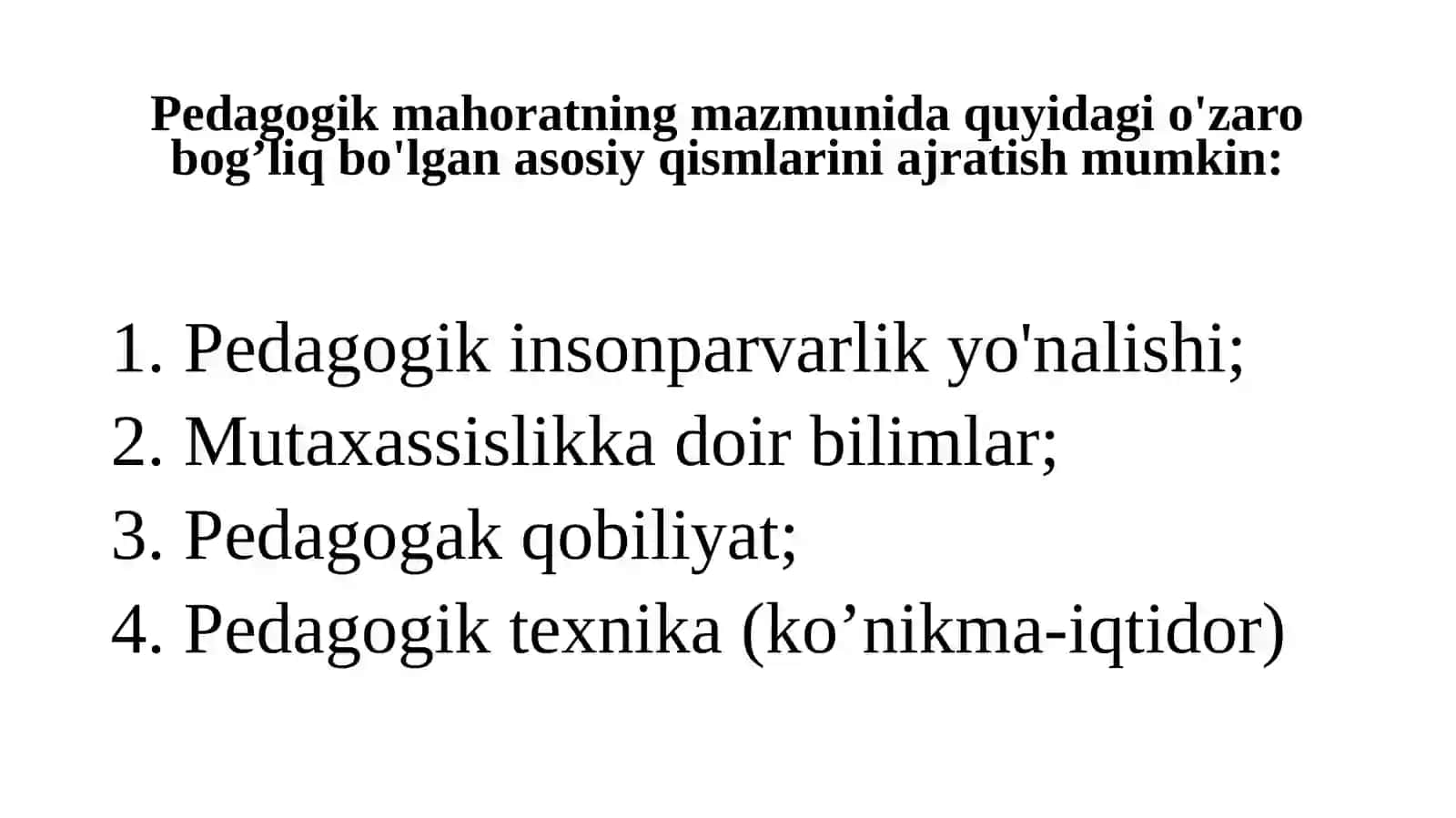 O'qituvchining pedagogik mahorati 4