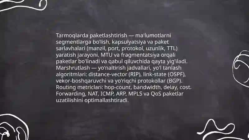 Kompyuter tarmoqlarida ma'lumotlar bilan ishlash texnologiyalari 4