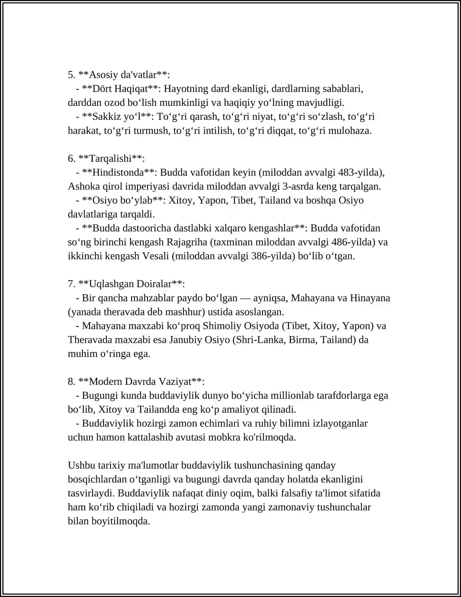 BUDDAVIYLIKNING VUJUDGA KELISHI TA'LIMOTI 4