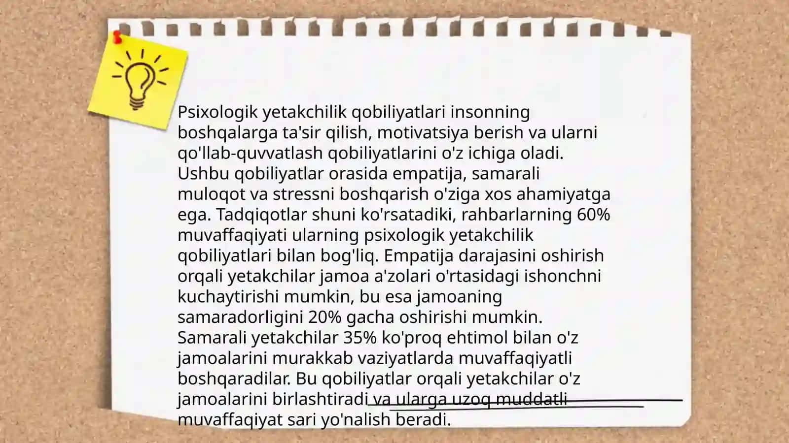 Lıderlıknıng psıxolıgık xususıyatları 4