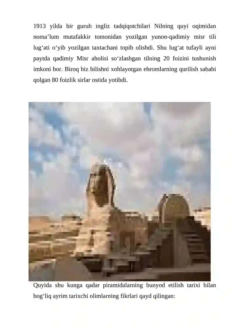 Qadimiy Nil vodiysi va Misr poytaxti 4