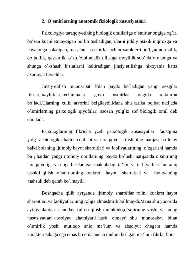 O`SMIRLIK DAVRINING PSIXOLOGIK XUSUSIYATLARI 4