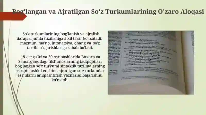 Ajratilgan So'z Turkumlarining Turlari 4