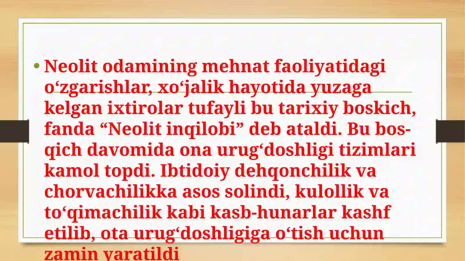 Neolit davri haqida arxeologiya 4