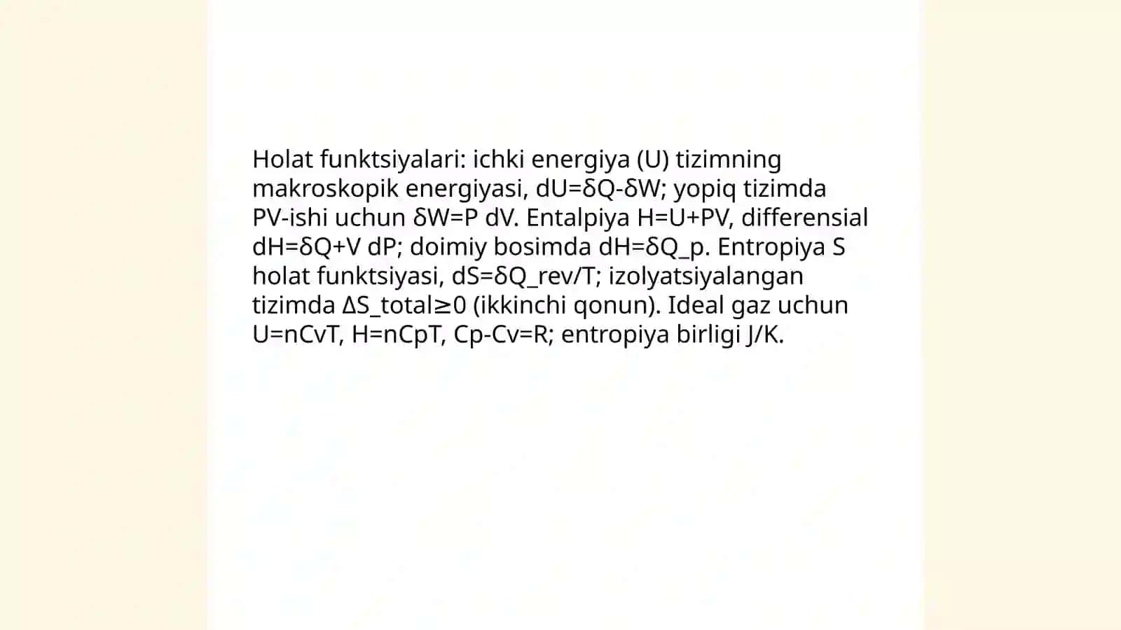 Termodinamika va Kimyoviy Reaksiyalar Kinetikasi 4