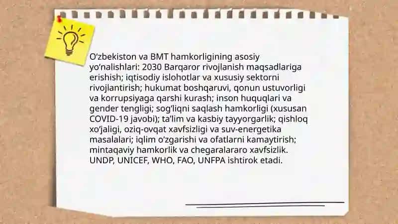 O'zbekistonning BMT bilan hamkorlik aloqalari 4