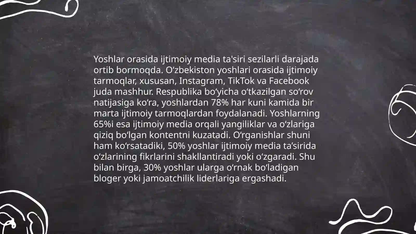 Yoshlarning o'qish muammolari 4